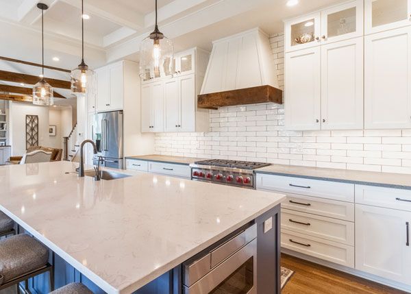 Custom White Kitchen Cabinets